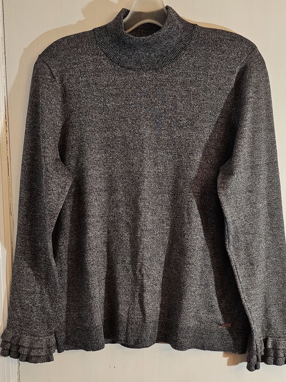 Calvin Klein Women's Heather Grey Turtleneck Sweater